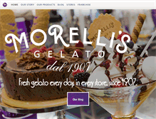 Tablet Screenshot of morellisgelato.com